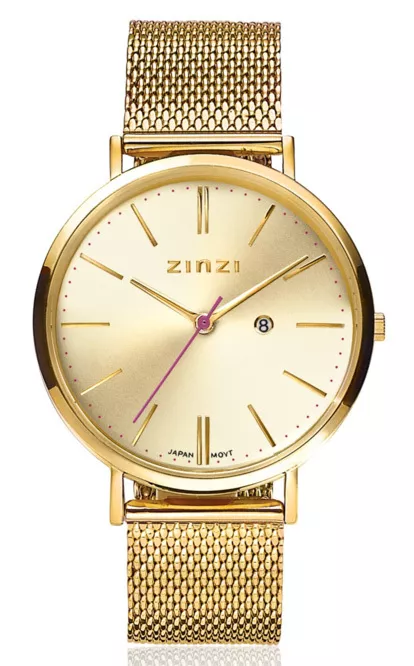 Zinzi Horloge Retro goudkleurig  + Gratis armband ZIW410M