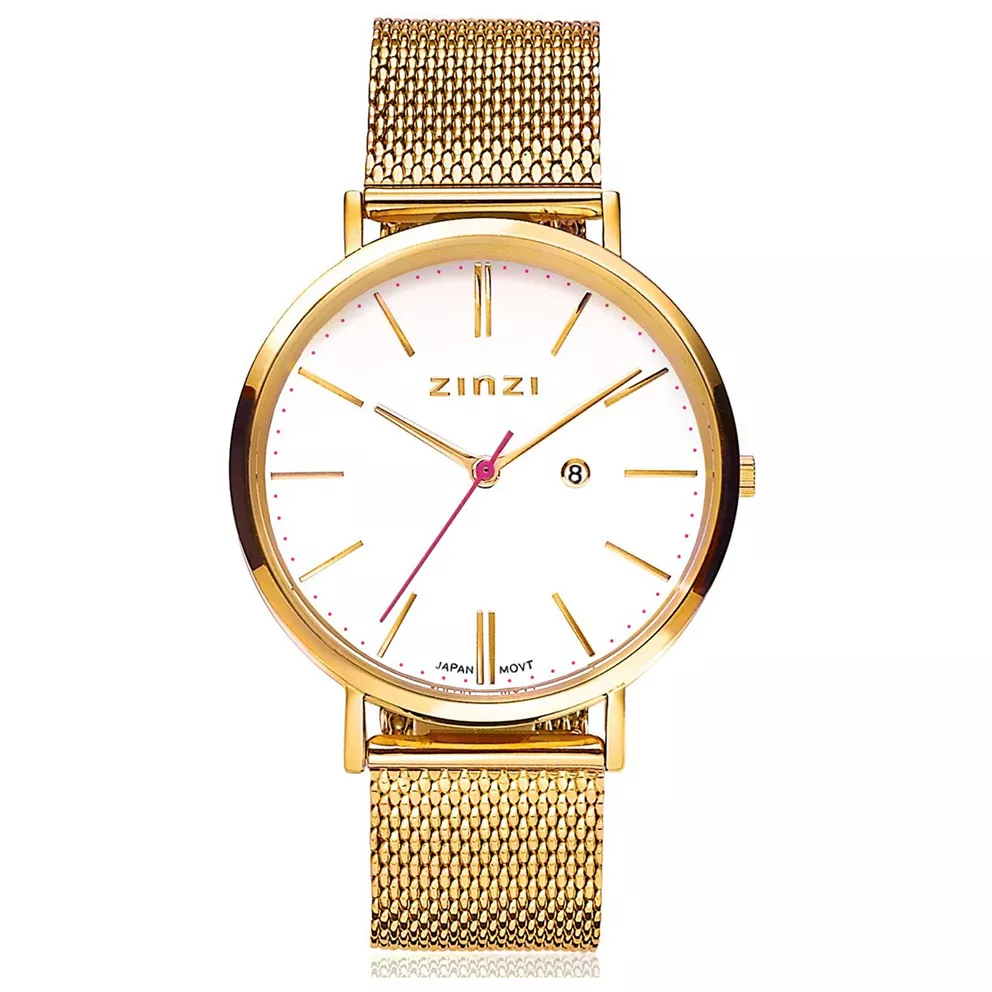 Zinzi Horloge Retro goudkleurig 38 mm  + gratis armband ZIW407M