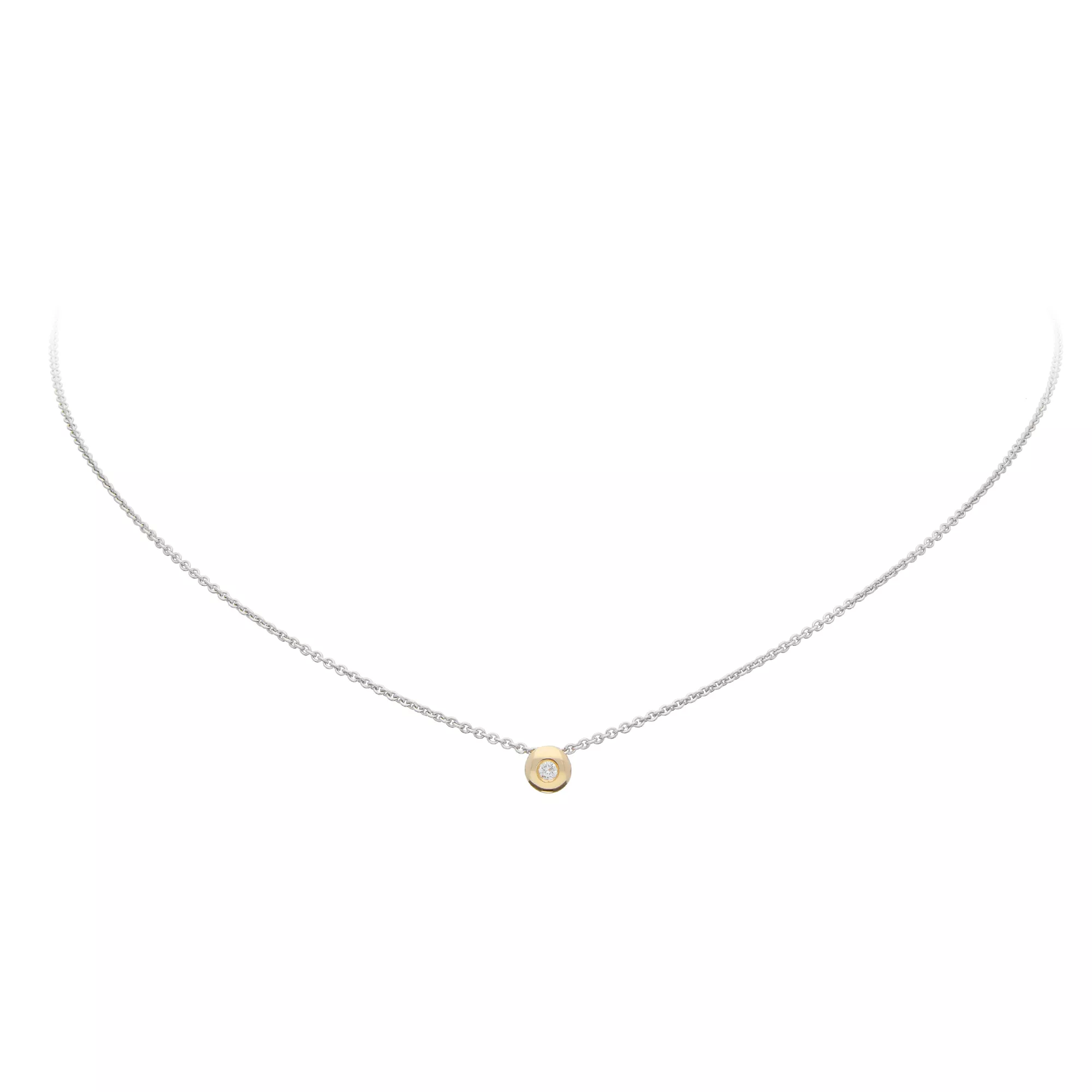 Glow Gouden Collier Met Hanger - Diamant 0.03ct. Gh/si3 Ankerschakel 45 Cm 202.5012.45