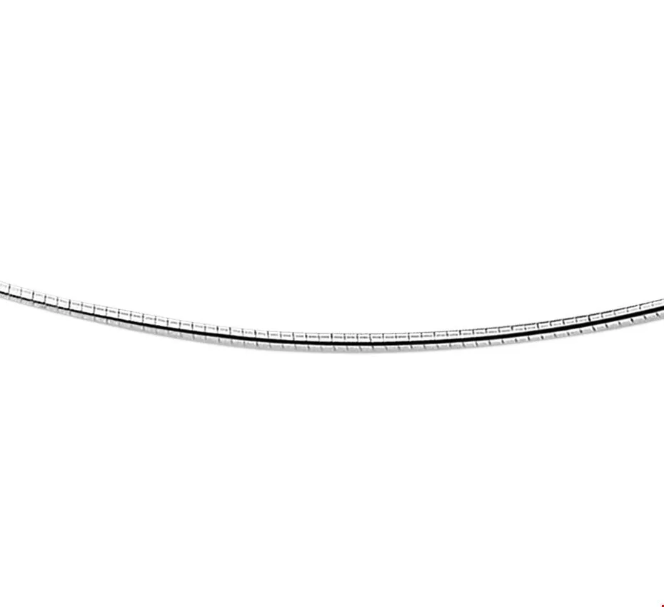 1010384 Zilveren Ketting Omega Rond Schroefslot 1,5 mm, 42 cm lang