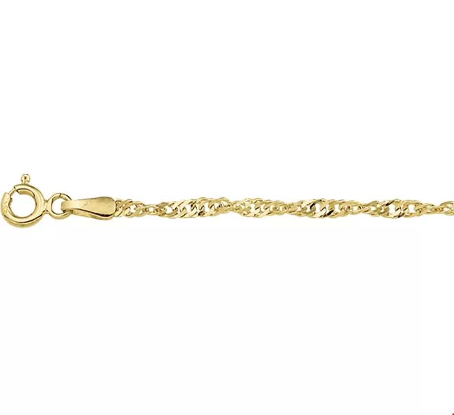Huiscollectie 4004164 Collier Geelgoud Singapore 2,3 mm x 50 cm lang