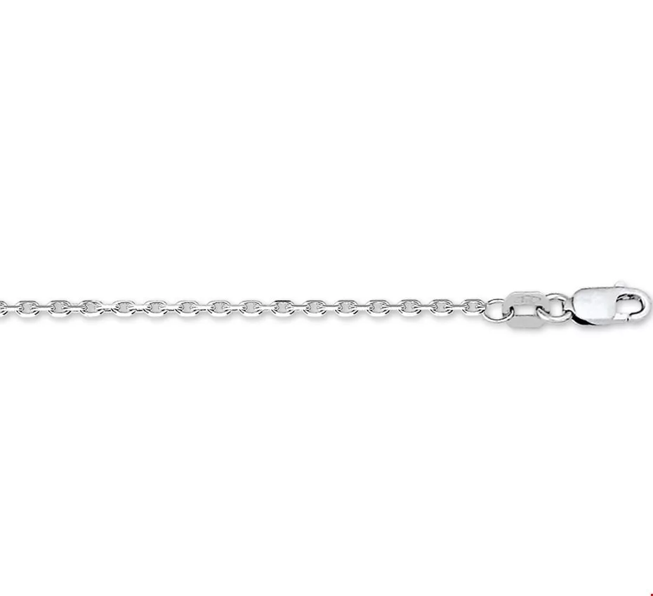Huiscollectie 4101105 Collier Witgoud Anker 1,6 mm