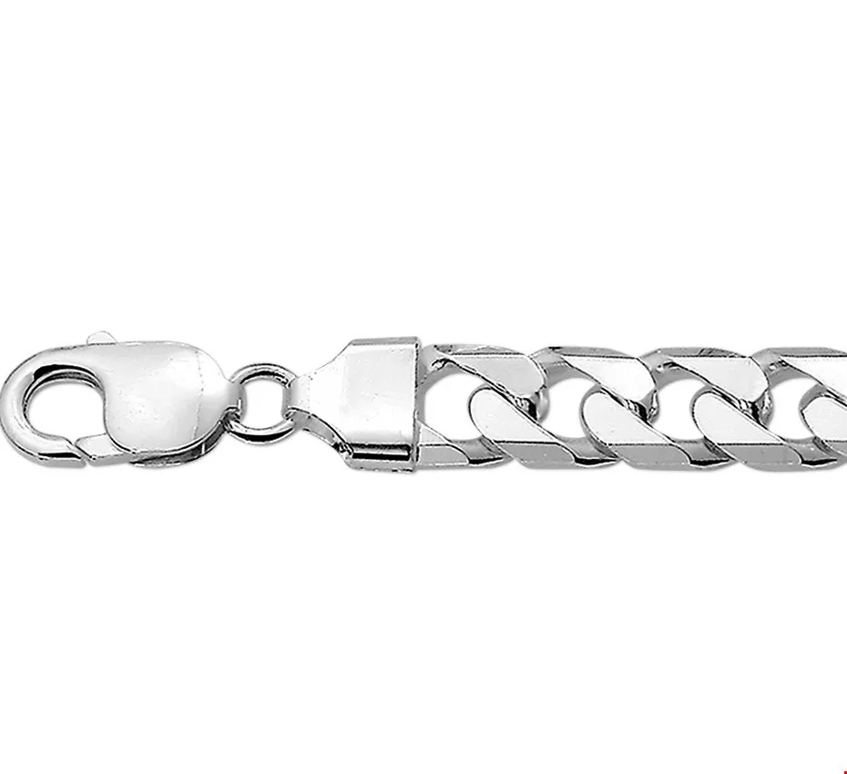 Armband Zilver Geslepen Gourmet 7,5 mm x 20 cm lang