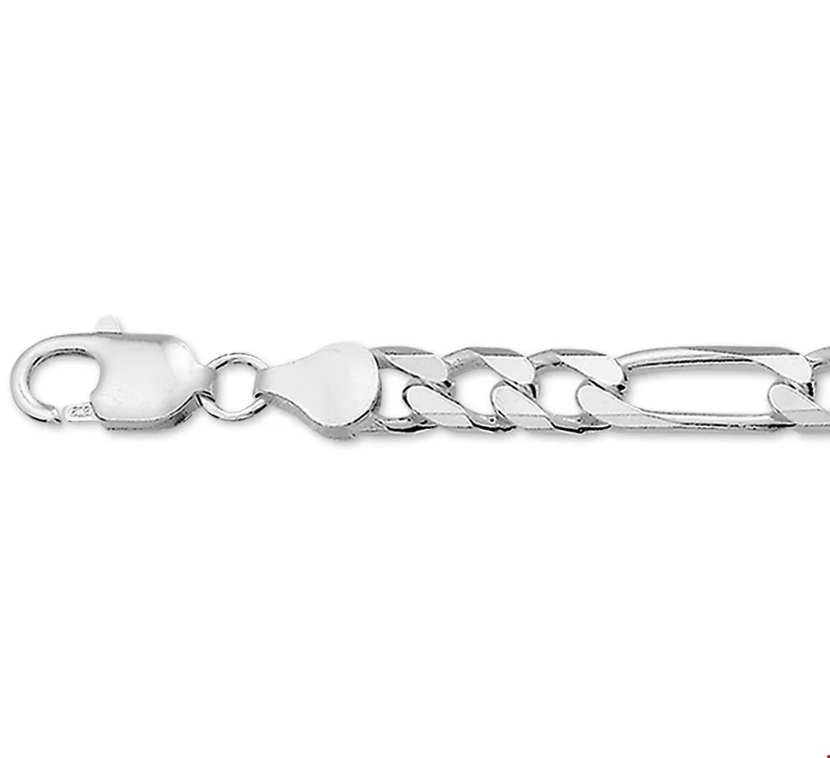 Armband Zilver Figaro 6,5 mm x 20 cm lang
