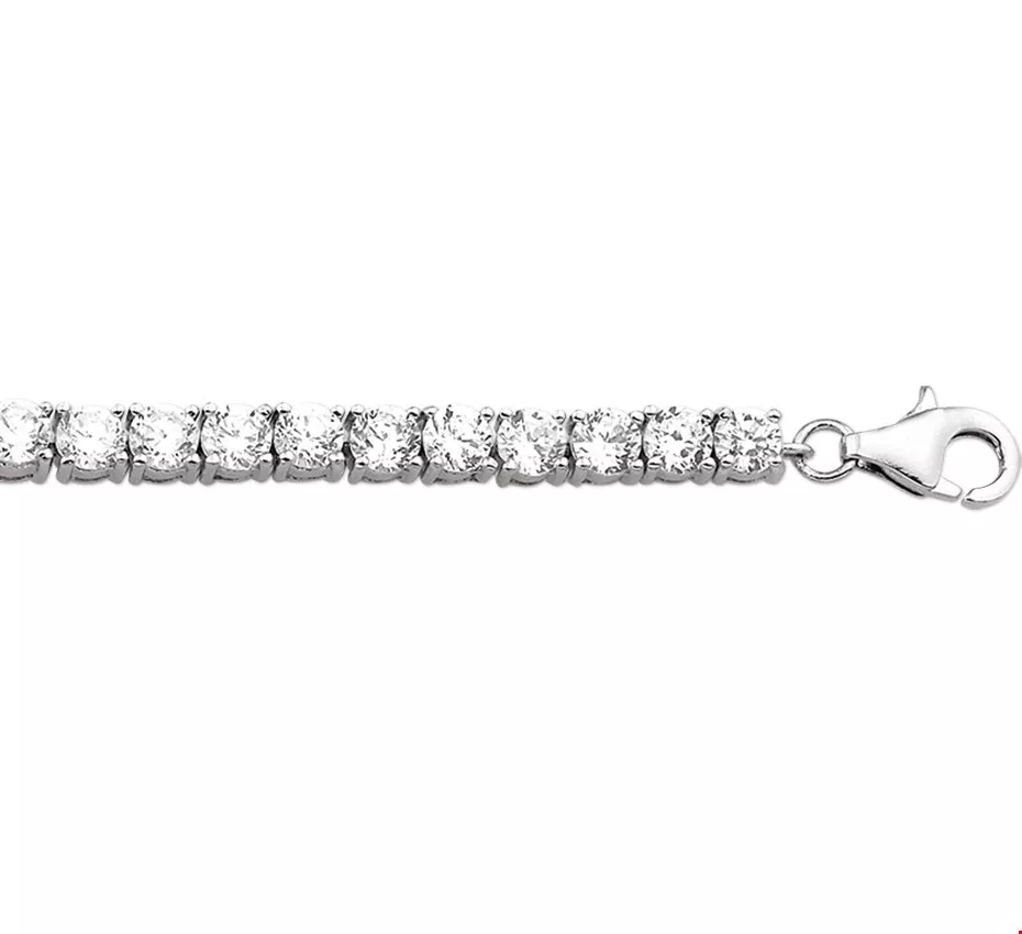 Huiscollectie Tennisarmband Zilver Zirkonia 18.5 cm