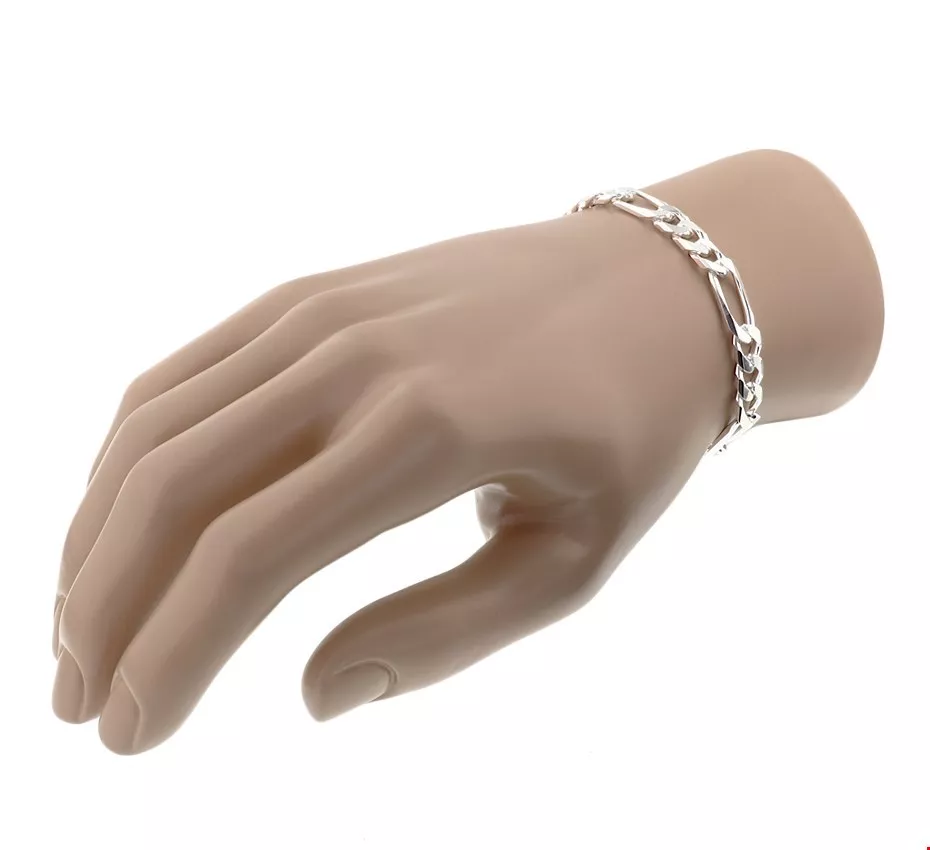 Armband Zilver Figaro 6,5 mm x 21 cm lang