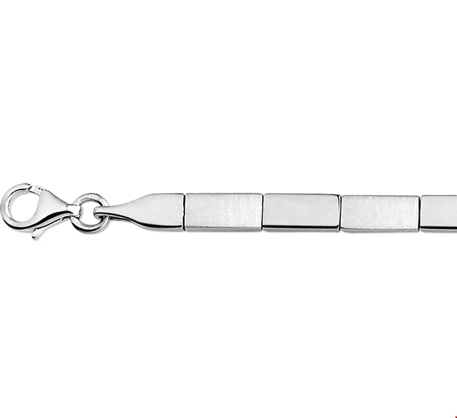 Huiscollectie Armband Zilver Poli/mat 4,5 mm 19 cm
