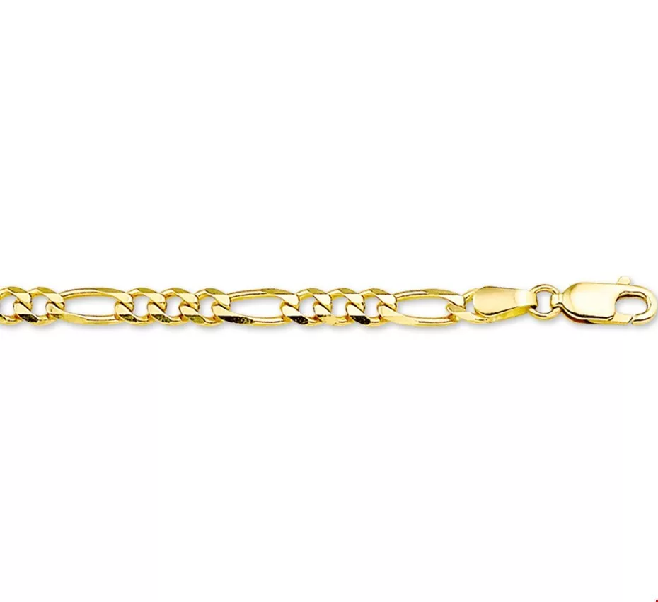 Huiscollectie Armband Goud Figaro 3,7 mm 18 cm