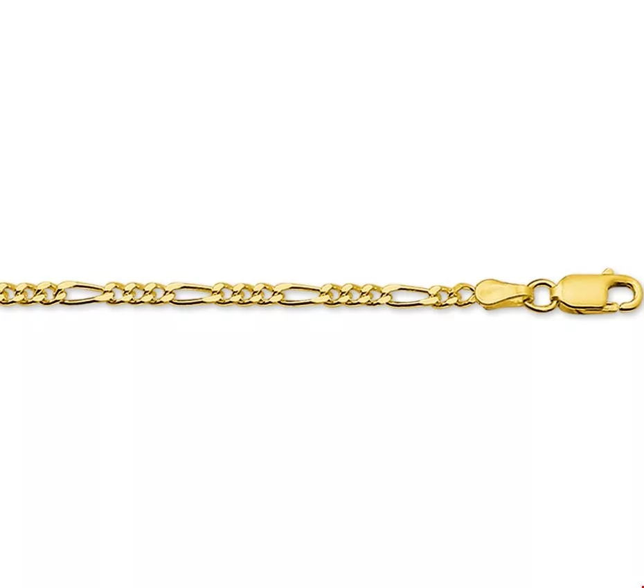 Huiscollectie Armband Goud Figaro 2,7 mm 18 cm
