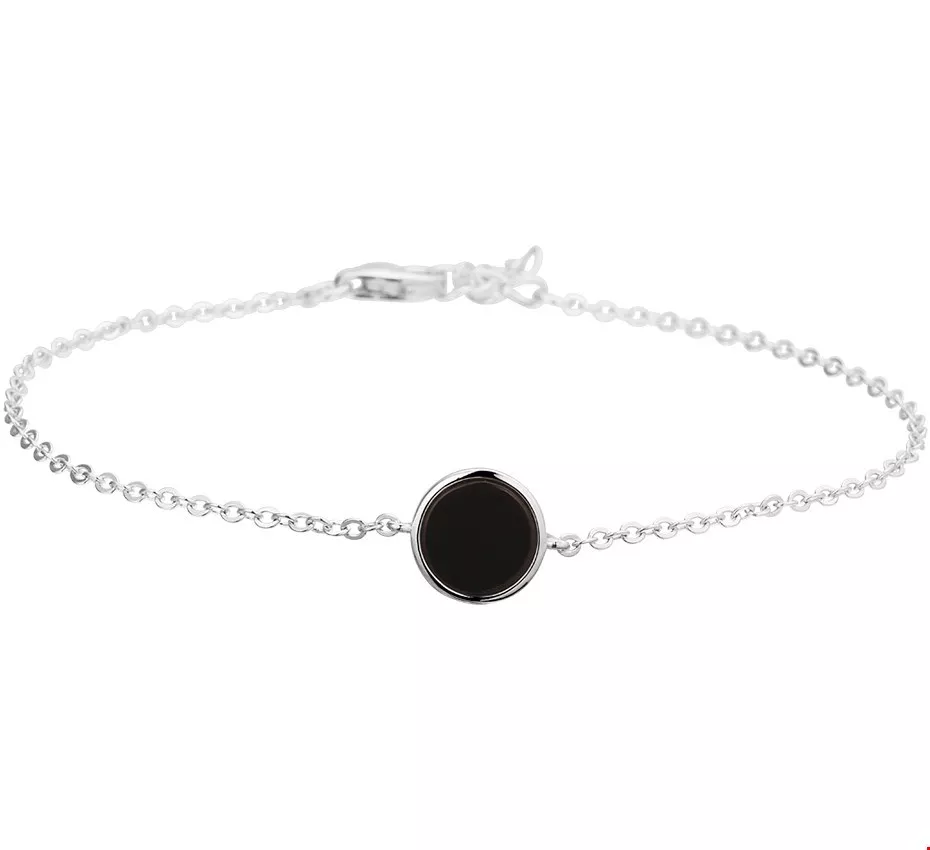 Huiscollectie Armband Zilver Onyx 1,7 mm 17 + 2 cm