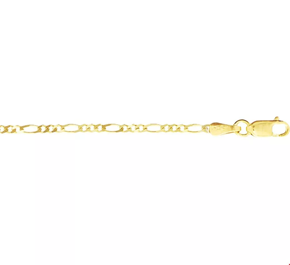 Armband Goud Figaro 1,8 mm breed 18 cm lang
