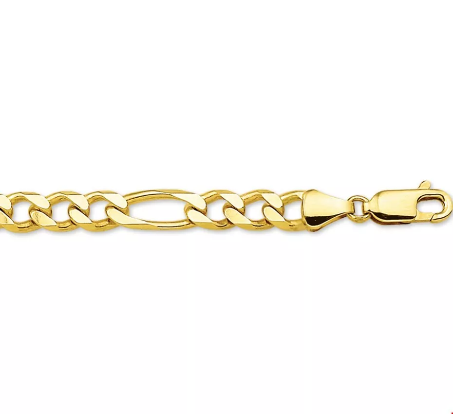 Huiscollectie Armband Goud Figaro 4,9 mm 21 cm