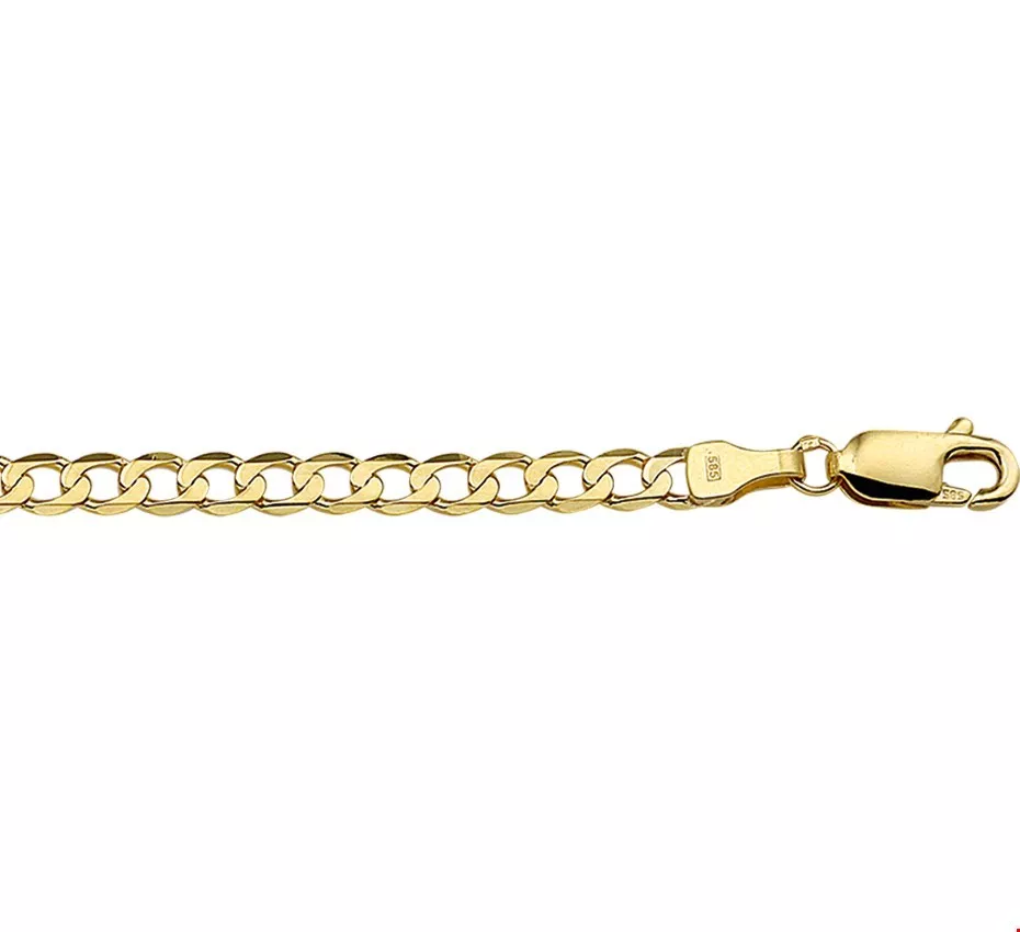 Huiscollectie Armband Goud Geslepen Gourmet 3,9 mm 21 cm