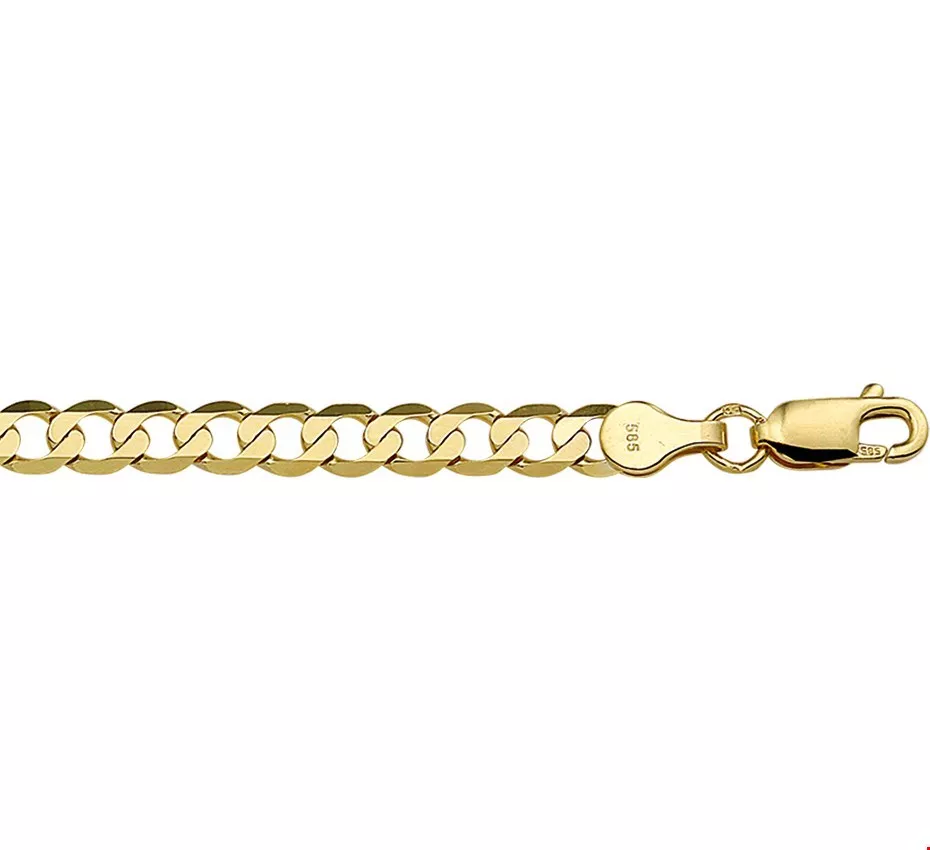 Huiscollectie Armband Goud Geslepen Gourmet 4,8 mm 21 cm