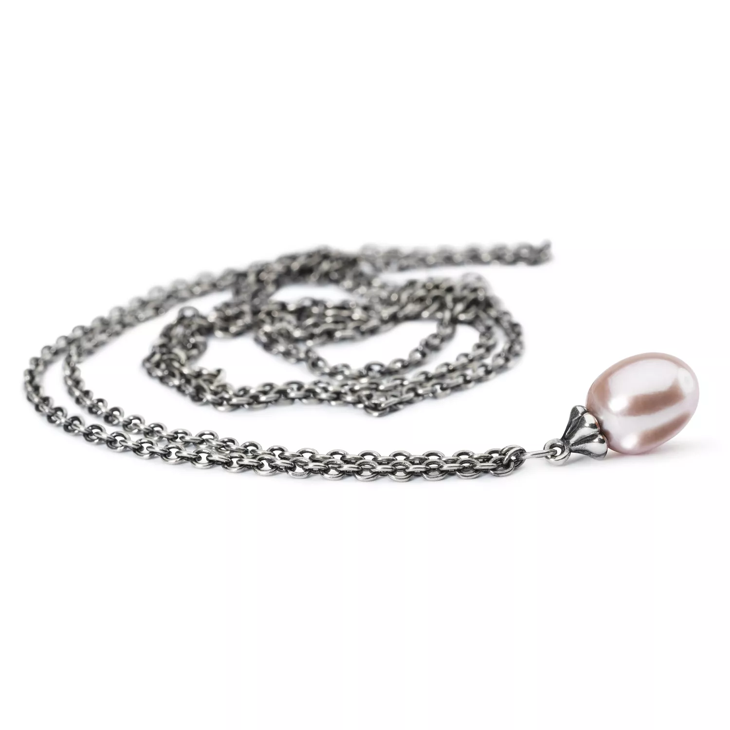 Trollbeads TAGFA-00053 Sterling zilveren collier met roze parel [100 cm]