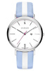 zinzi-retro-horloge-ziw406bs-blauw-wit-gestreepte-leren-band-witte-wijzerplaat 1