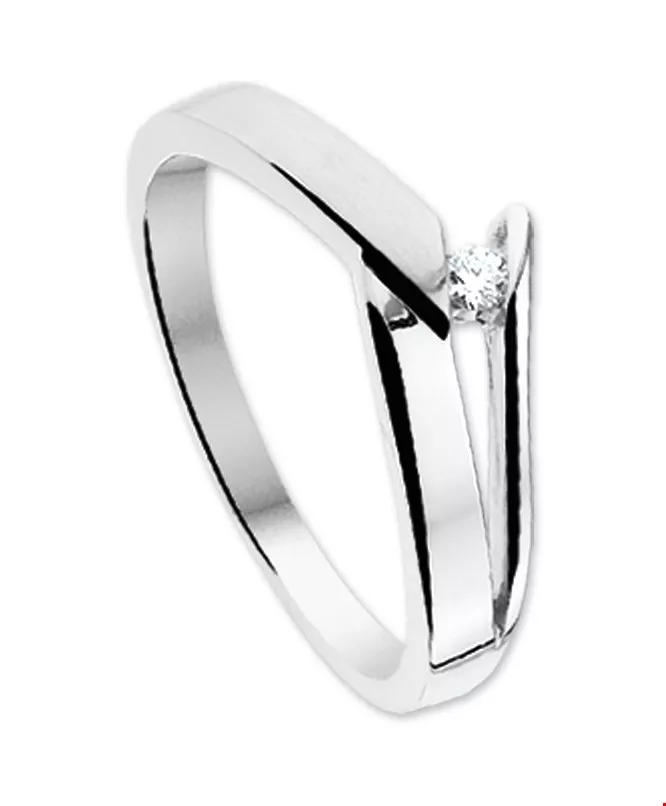 Huiscollectie Ring Diamant 0.05ct H SI Witgoud