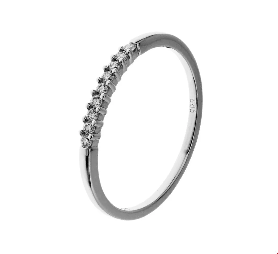 Huiscollectie Ring Diamant 0.15ct H SI Witgoud