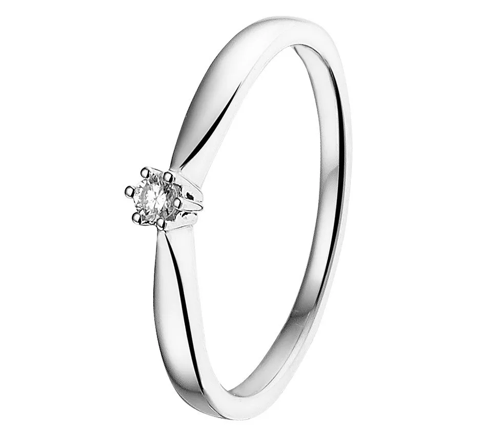 Huiscollectie Ring Diamant 0.05ct H SI Witgoud