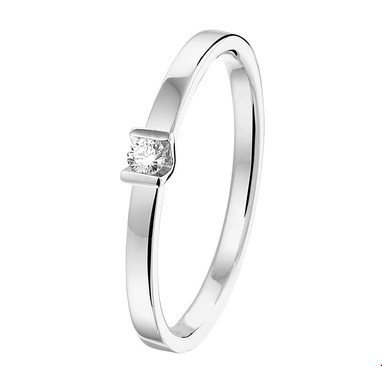 Ring Diamant 0.05ct H SI Palladium | Trendjuwelier