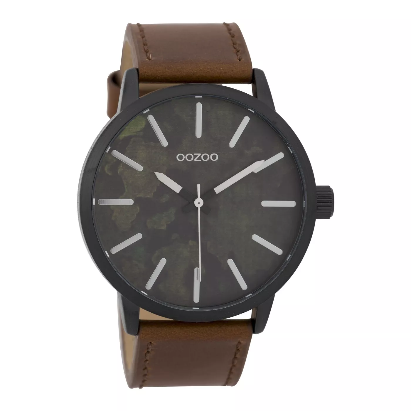 OOZOO Horloge C9647 Timepieces Collection 50 mm zwart-cognac