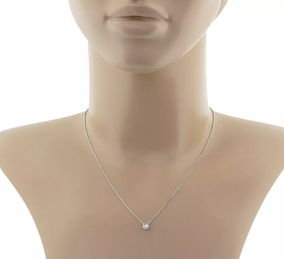 Huiscollectie 4104809 Collier Witgoud Diamant 0.05ct H SI 1,0 mm 41 - 43 - 45 cm