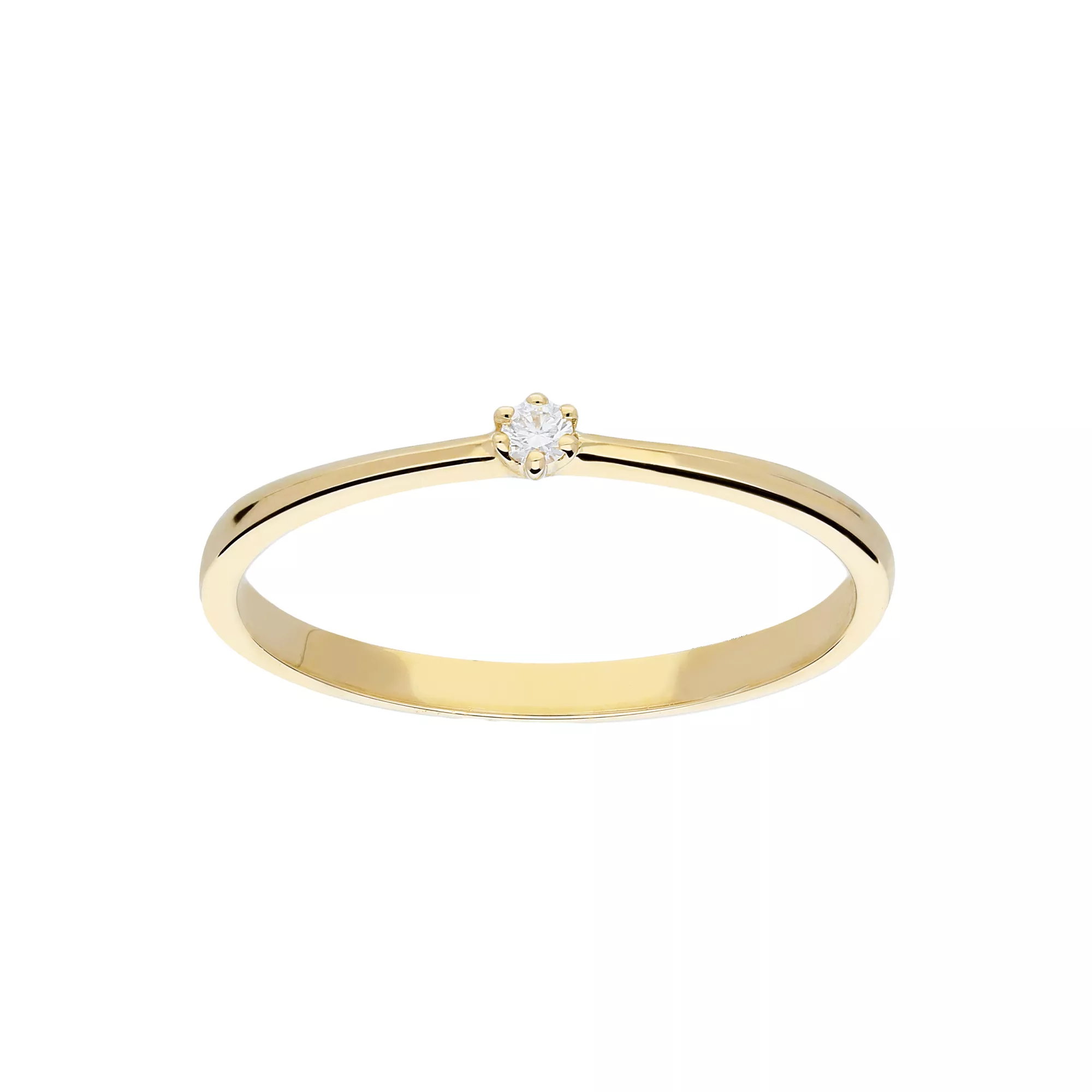 Glow Gouden Ring - Glanzend Diamant 1-0.03ct G/si  214.2013.58