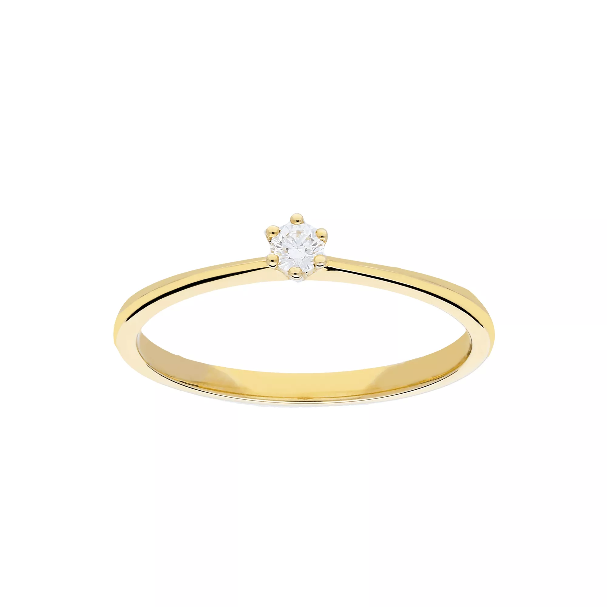 Glow Gouden Ring - Glanzend Diamant 1-0.07ct G/si  214.2014.50