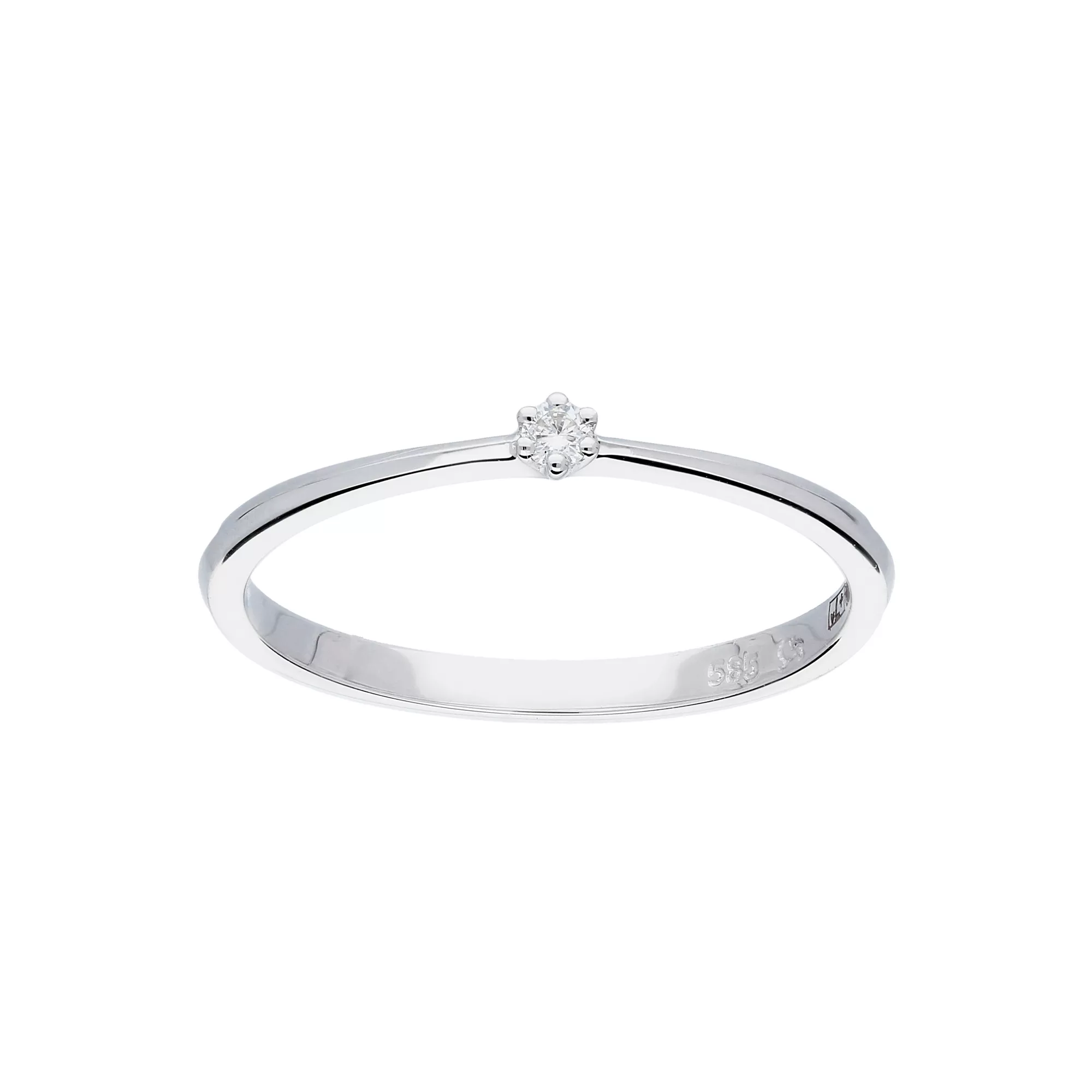 Glow Witgouden Ring - Glanzend Diamant 1-0.03ct G/si 214.3008.52