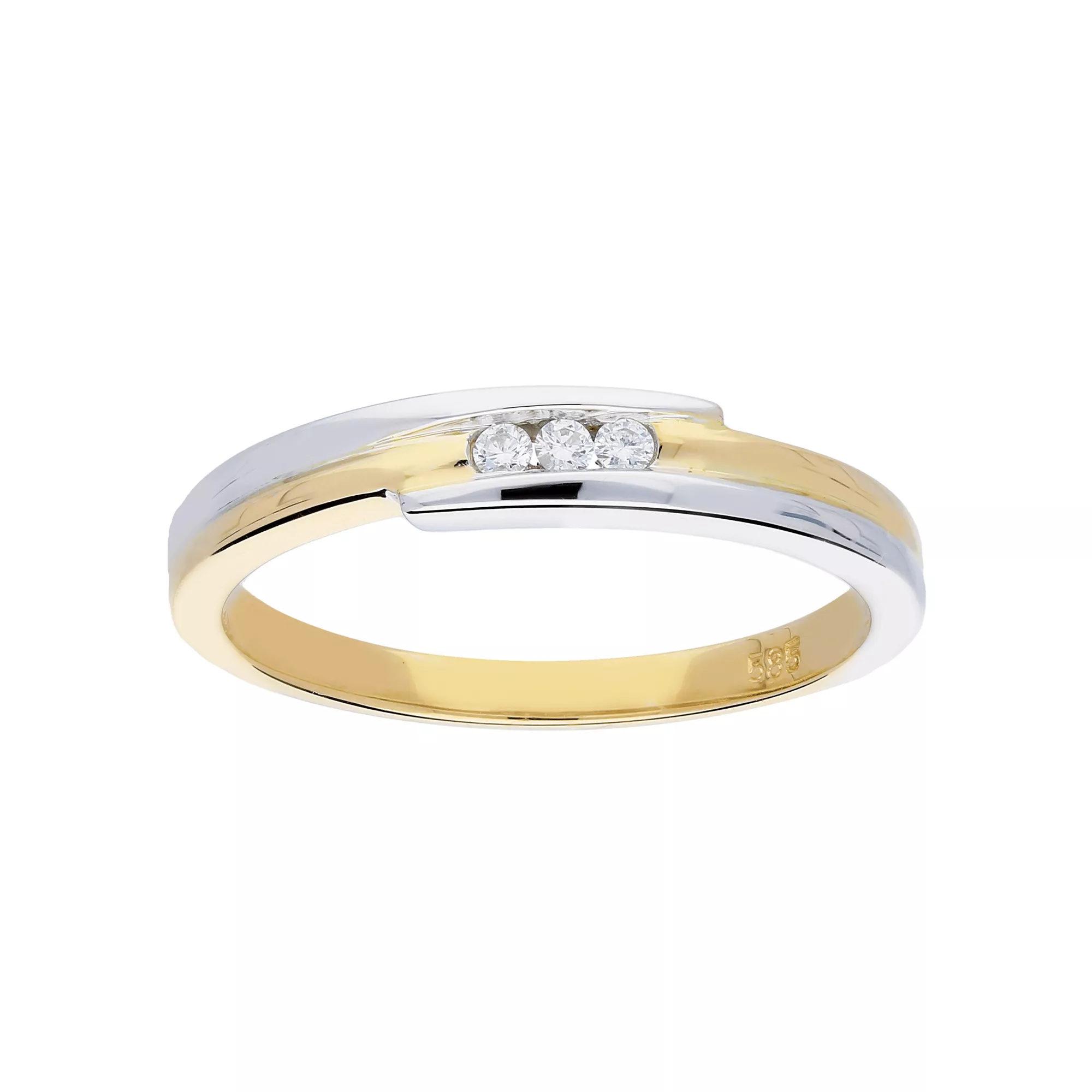 Glow Gouden Ring - Bicolor Glanzend Diamant 3-0.05ct G/si 214.5227.50
