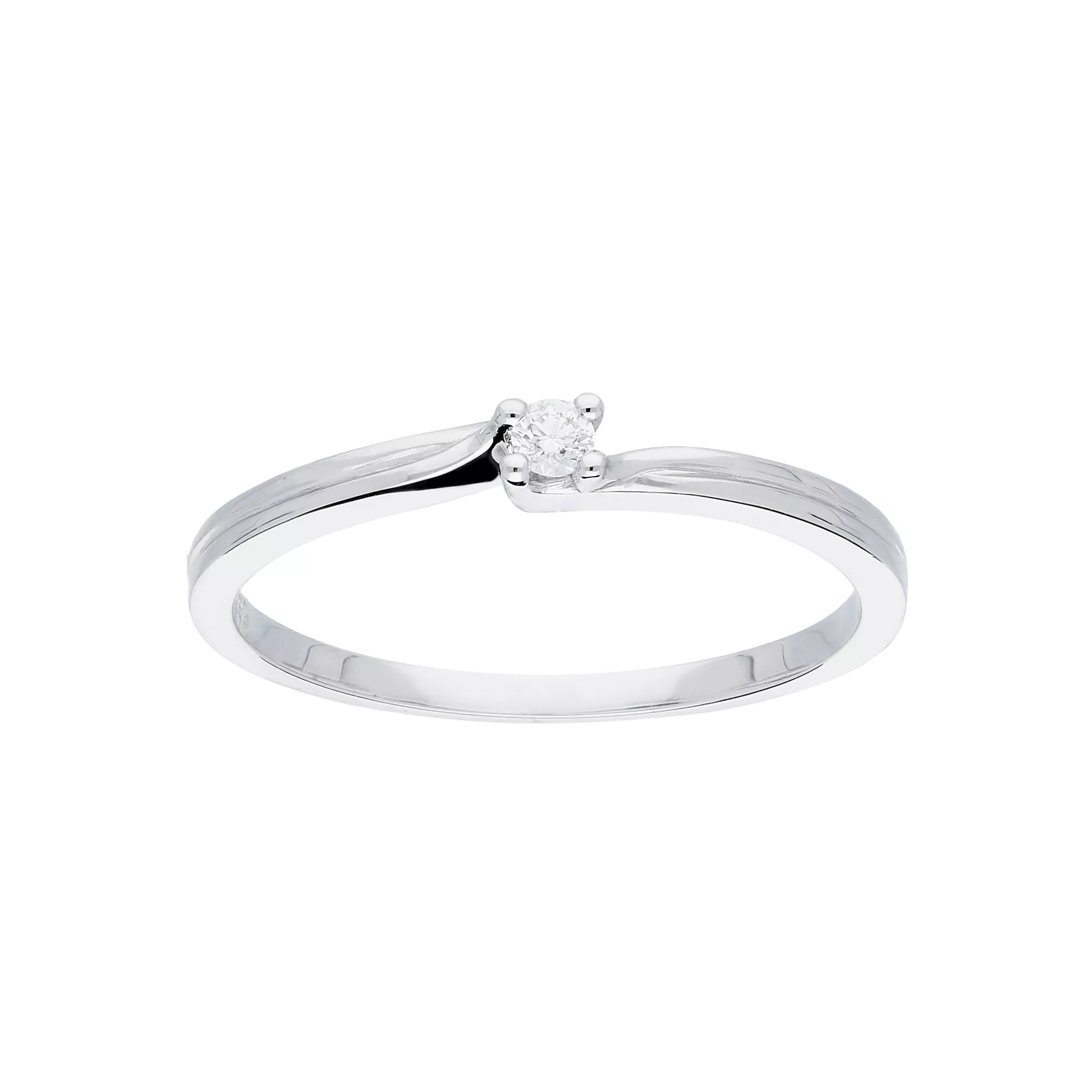 Glow Witgouden Ring - Glanzend Diamant 1- 0.04ct G/si 214.3229.50