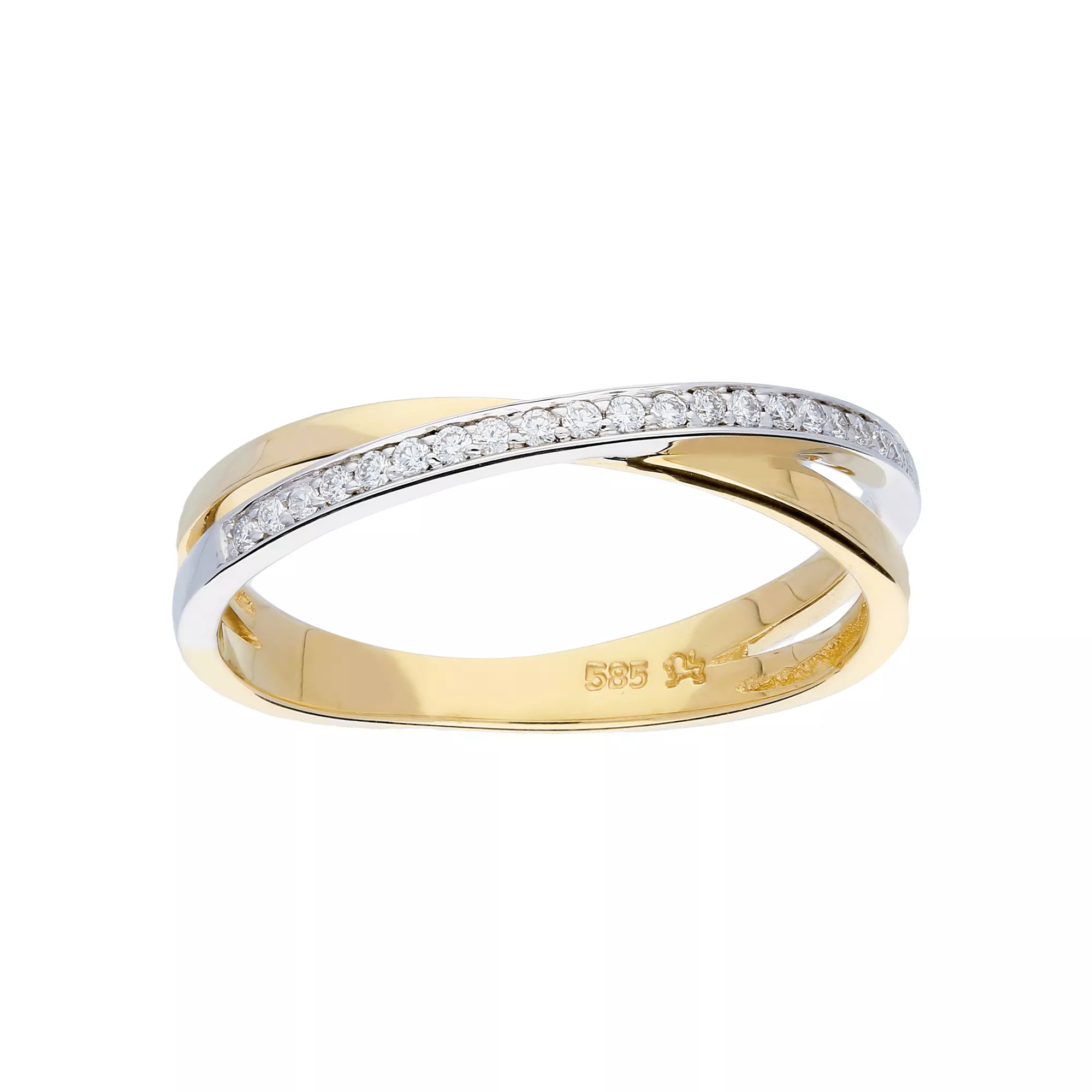 Glow Gouden Ring - Bicolor Glanzend Diamant 21-0.1ct G/si 214.5228.50