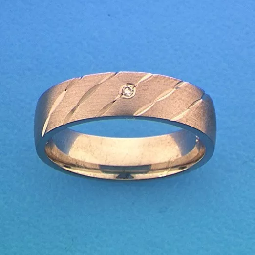 Huiscollectie Ring A307 - 5 Mm - 0.02ct H SI Zilver Gerhodineerd