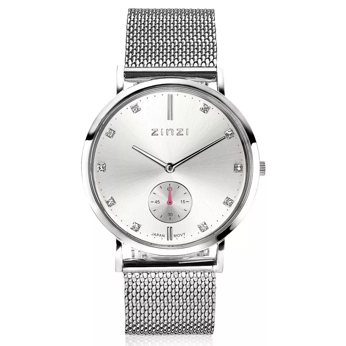 Zinzi ZIW423M Horloge Retro + gratis armband 38 mm zilverkleurig