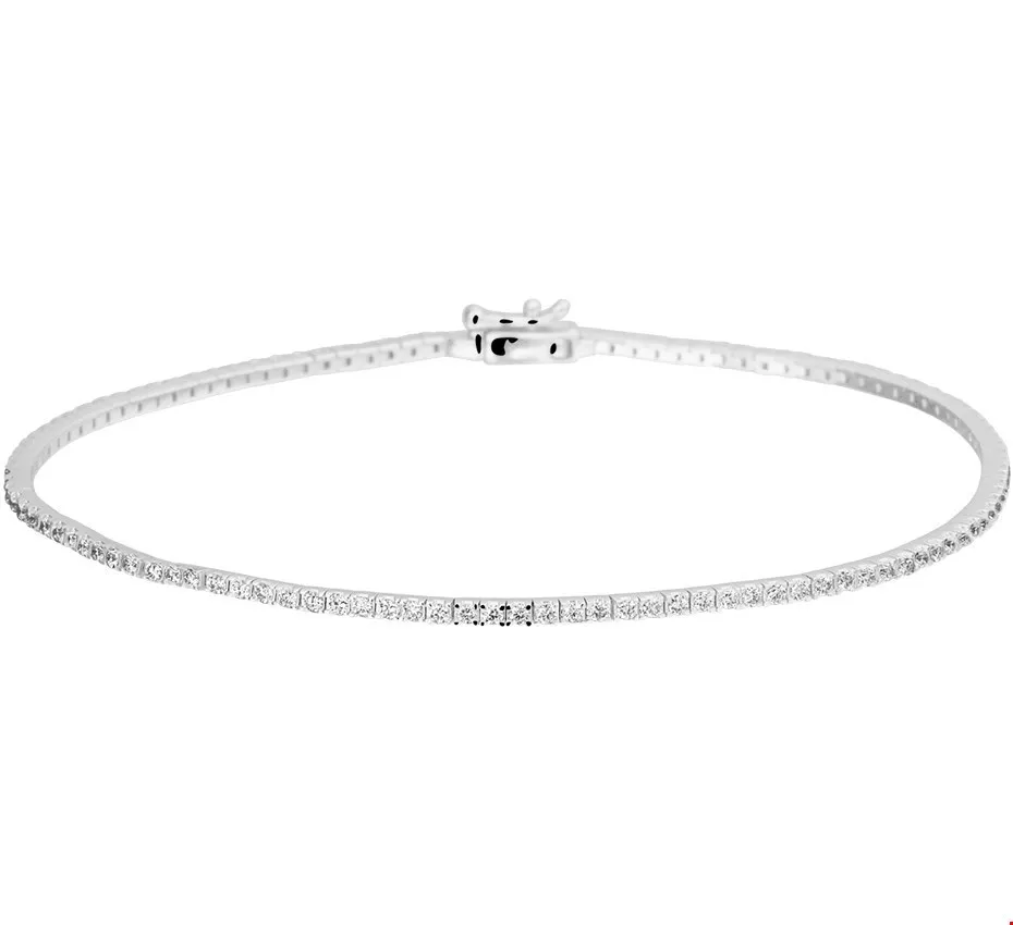 Huiscollectie Armband Witgoud Diamant 1,5 mm 18 cm 1.00ct G SI 18 cm