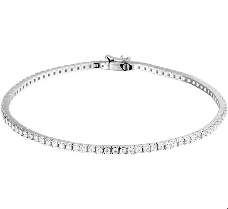 Huiscollectie Armband Witgoud Diamant 1,9 mm 18 cm 1.50ct G SI 18 cm