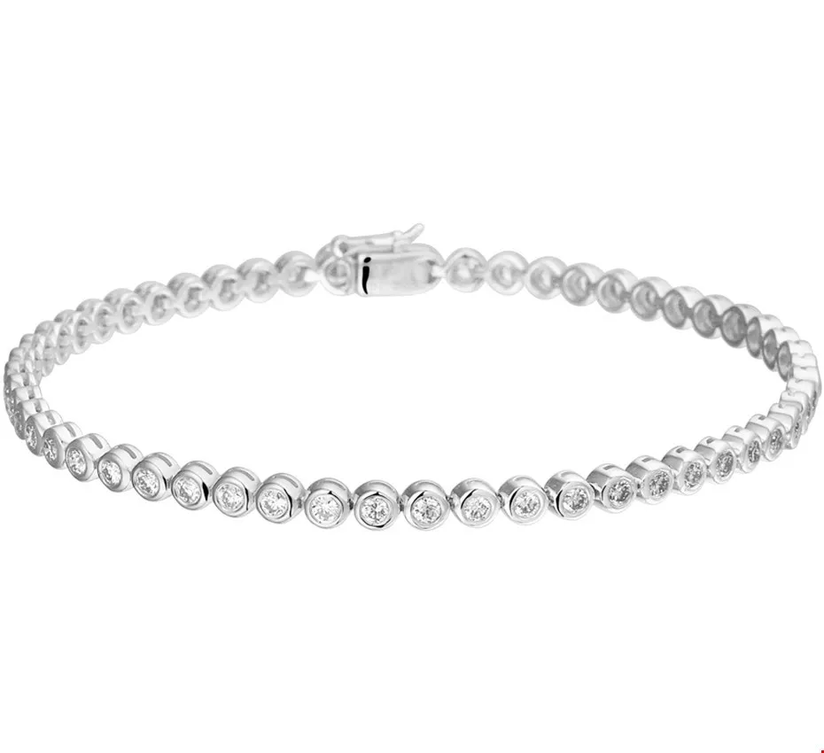 Huiscollectie Armband Witgoud Diamant 3,2 mm 18 cm 1.50ct G SI 18 cm