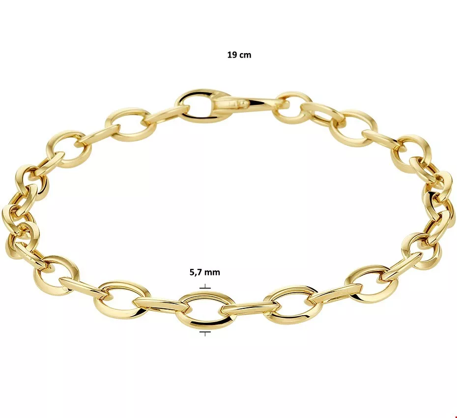 Huiscollectie Armband Goud Anker 5,7 mm 19 cm
