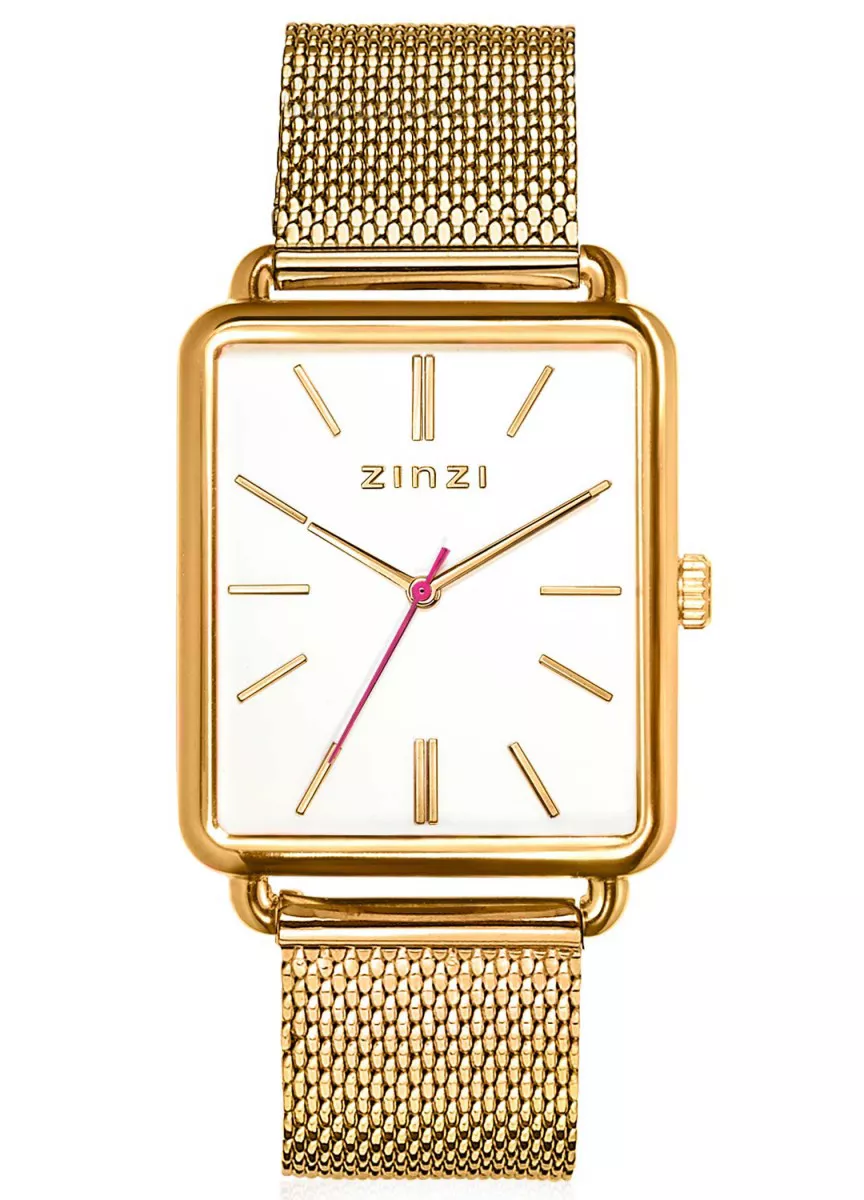 Zinzi ZIW907M Horloge Vintage Retro + gratis armband 34 mm goudkleurig