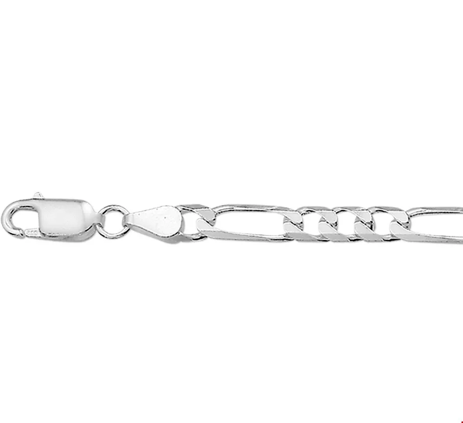 Armband Zilver Figaro 5,5 mm x 19 cm lang