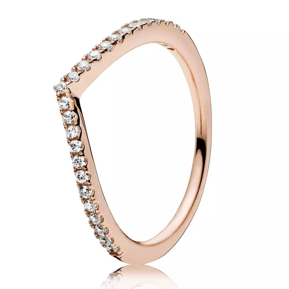 Pandora Rose 186316CZ Ring Shimmering Wish zilver rosékleurig