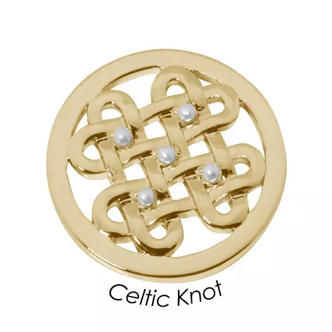 Quoins Disk QMB-62M-G Celtic Knot staal goudkleurig (M) 