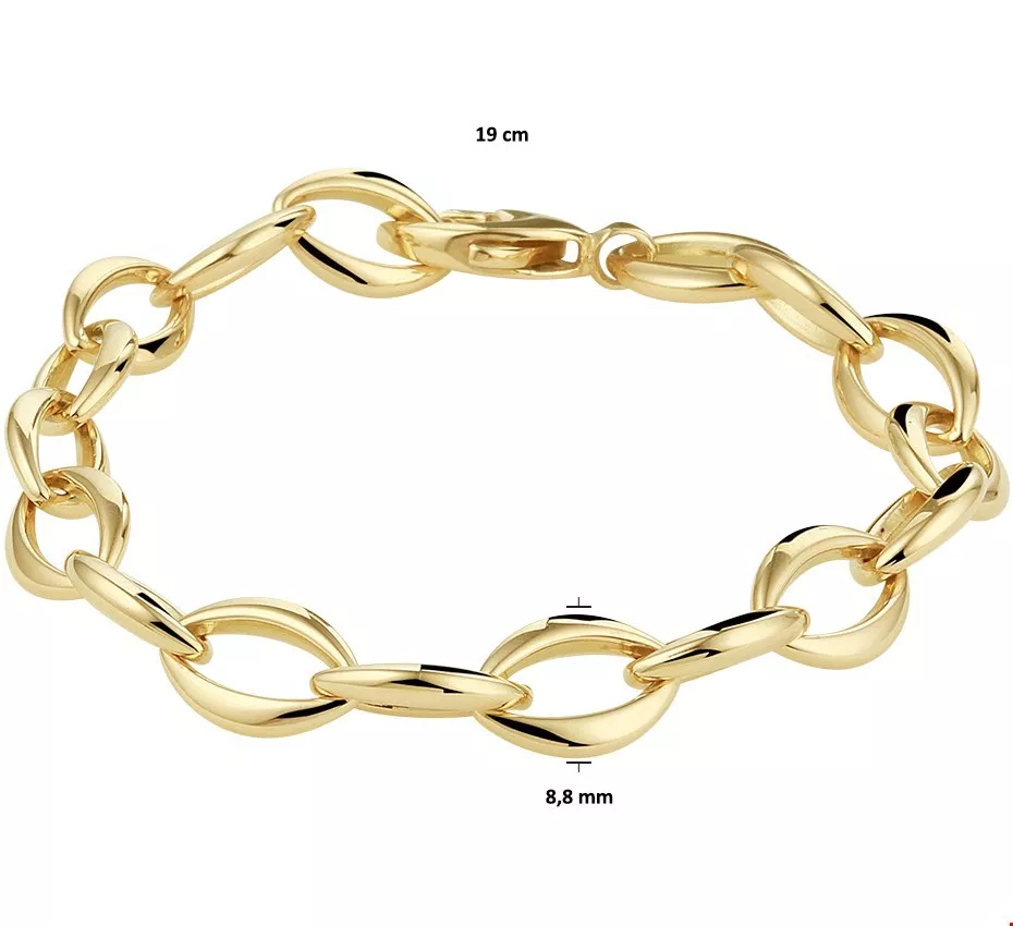 Huiscollectie Armband Goud Anker 8,8 mm 19 cm