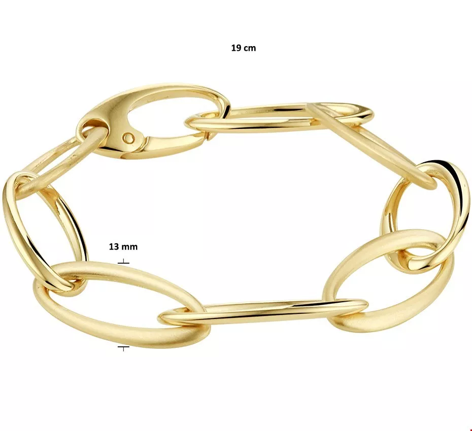 Huiscollectie Armband Goud Anker 13 mm 19 cm