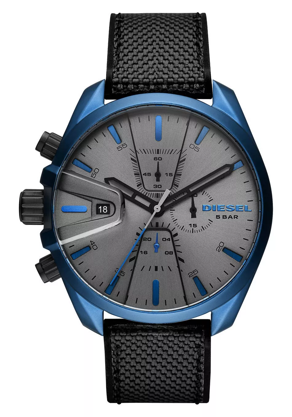Diesel DZ4506 Horloge Ms9 Chrono zwart-blauw