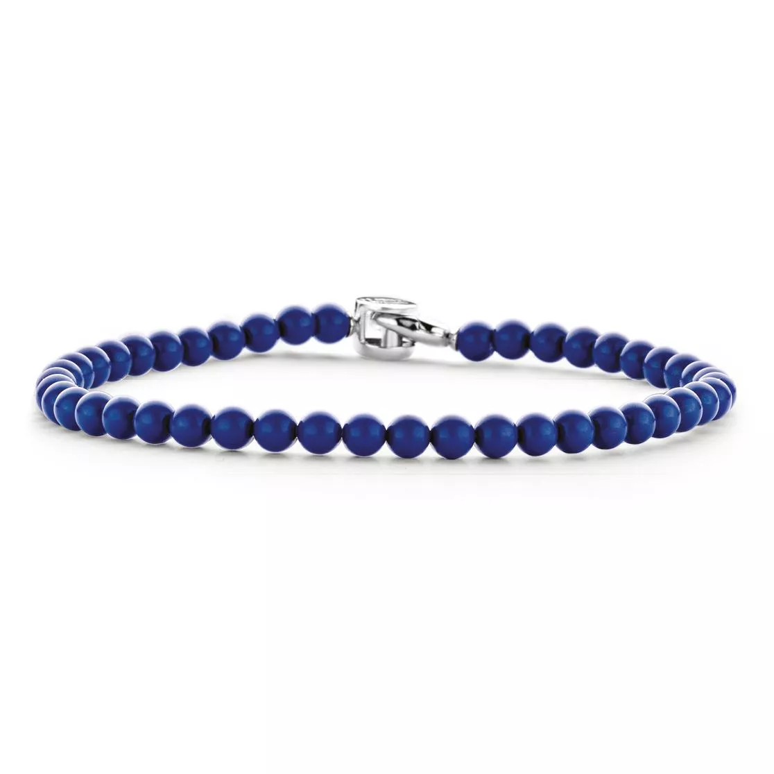 TI SENTO-Milano 2908BL Armband Beads zilver blauw 4 mm 19,5 cm
