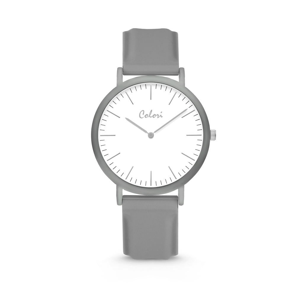 Sta in plaats daarvan op Hassy En Colori Essentials 5 COL580 Horloge - Siliconen Band - Ø 40 mm - Grijs |  Trendjuwelier.nl
