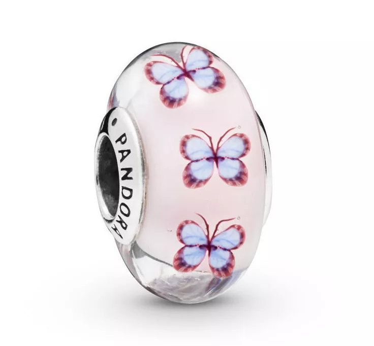 Pandora 797893 Bedel zilver/muranoglas Butterfly Glass