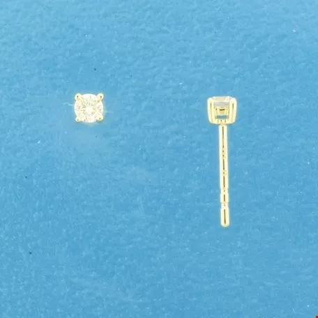 TFT Oorknoppen Diamant 0.14ct (2x0.07ct) H SI Geelgoud Glanzend 3 mm x 3 mm