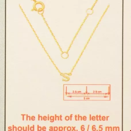 Collier Geelgoud Letter C 40-44 cm